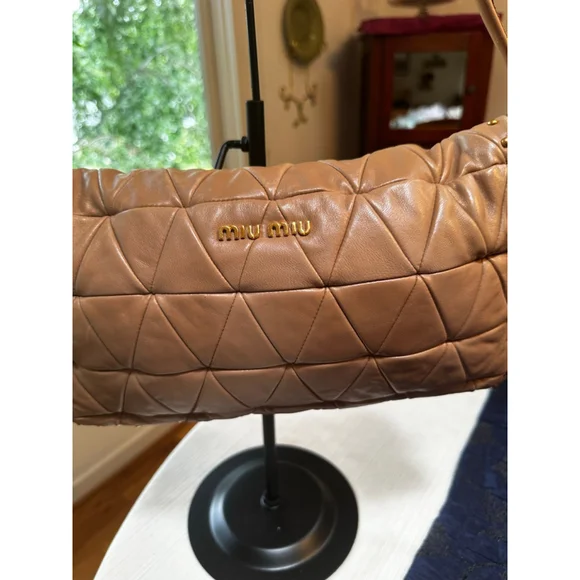 Miu Miu Brown Leather Shoulder Bag - Picture 6 of 15